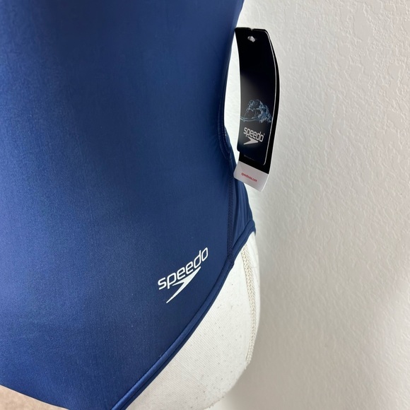 SPEEDO TEAM NAVY WOMEN ONE PIECE SWIMSUIT SIZE 6/32 BRAND NEW WITH TAGS - Picture 7 of 7